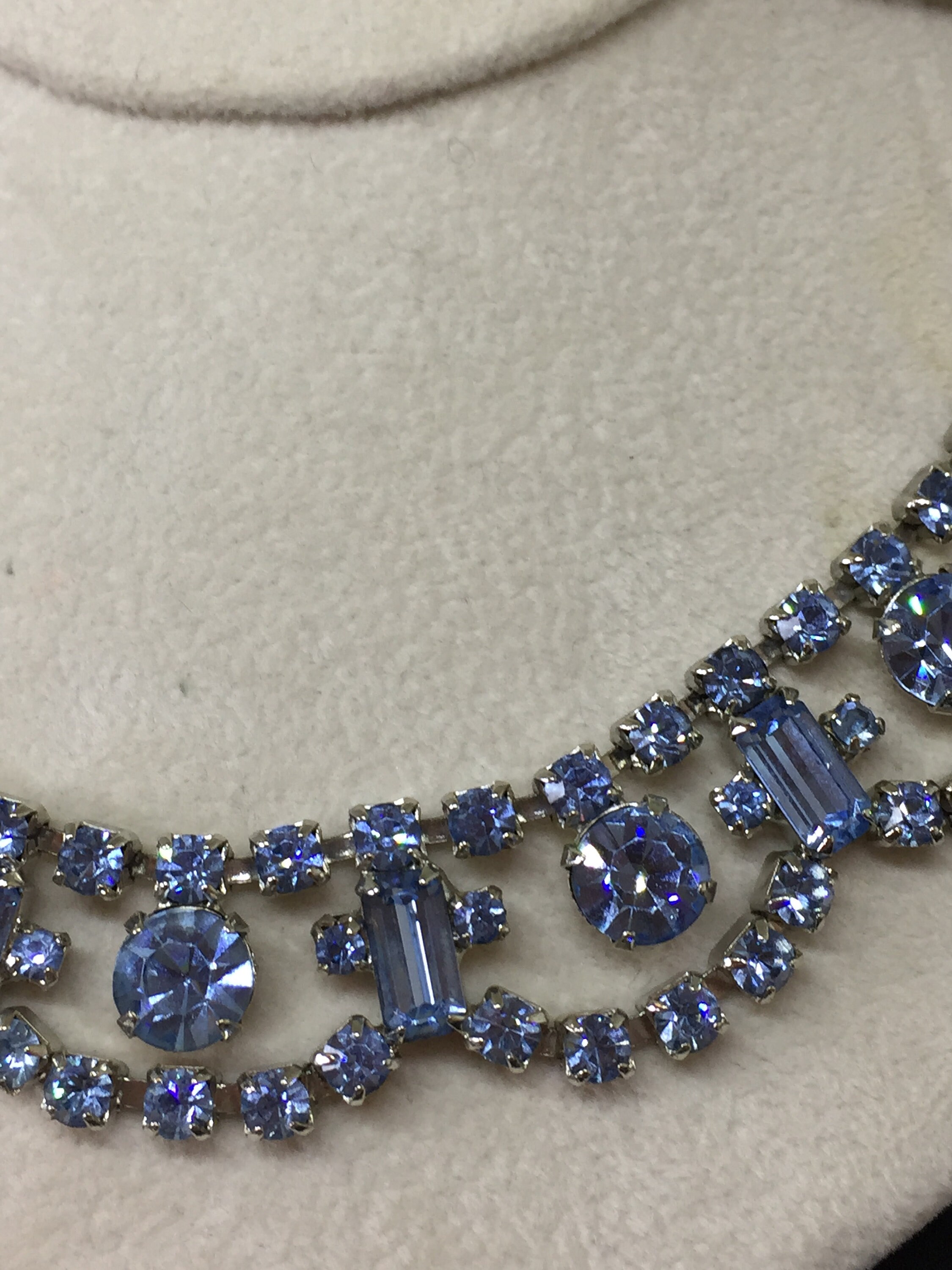 WEISS Amazing Light Blue Necklace Bracelet Earrings Blue Parure Set - Etsy