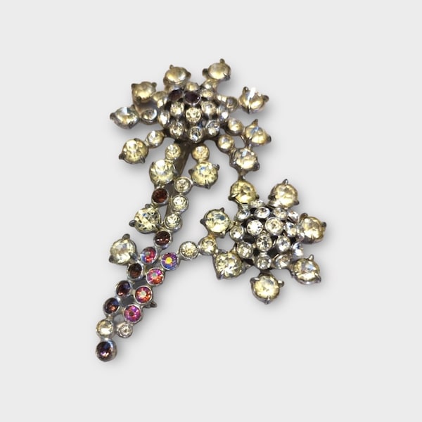 STARET huge rhinestones flower pin brooch