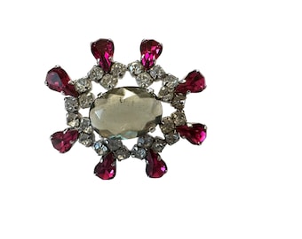 Christian Dior 1961 signed crystal pin brooch