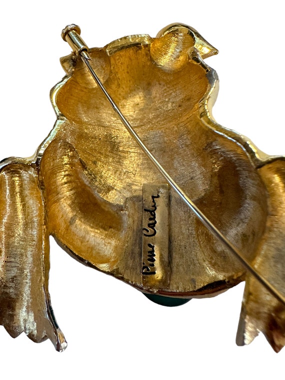 Pierre Cardin amazing enamel frog pin brooch - image 2
