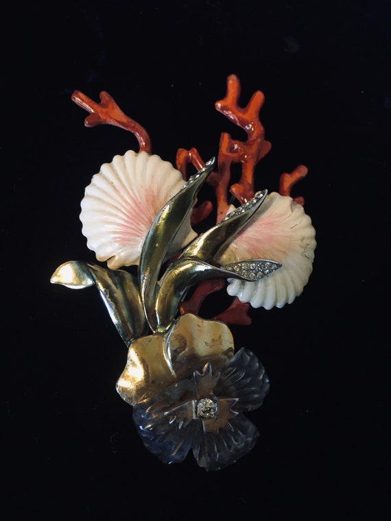 Amazing Jelly Belly Sealife Shell Lucite Coral Ena