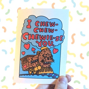 Star Wars y The Simpsons Card mezclan la tarjeta de felicitación en una hermosa tarjeta texturizada, también disponible como impresión artística y pegatina