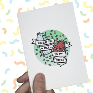 It's Always Sunny in Philadelphia-kaart Milk Steak-ontwerp op mooie kaart met textuur ook verkrijgbaar als kunstprint en sticker