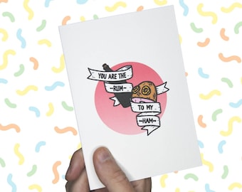 It's Always Sunny in Philadelphia Card Rum Ham design on Beautiful Textured Card also available as an Art Print and Sticker