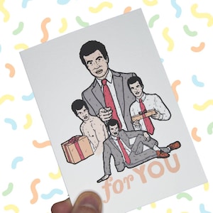 Nathan Fielder Nathan For You Carte de voeux sur belle carte texturée également disponible en impression d'art et en autocollant