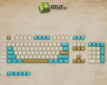 Creamy Blue 109keys Keycaps Set | Customizable Keys | PBT Keycap | Cherry Profile Keycap | Mechanical Keyboard