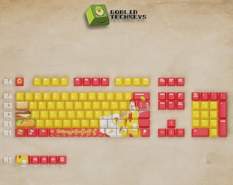 Whackdonald 109keys Keycaps Set | Customizable Keys | PBT Keycap | Cherry Profile Keycap | Mechanical Keyboard