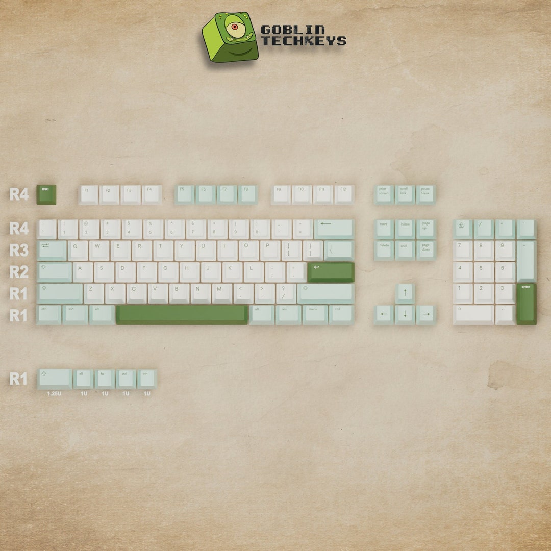 Matcha 109keys Keycaps Set | Customizable Keys | PBT Keycap | Cherry ...