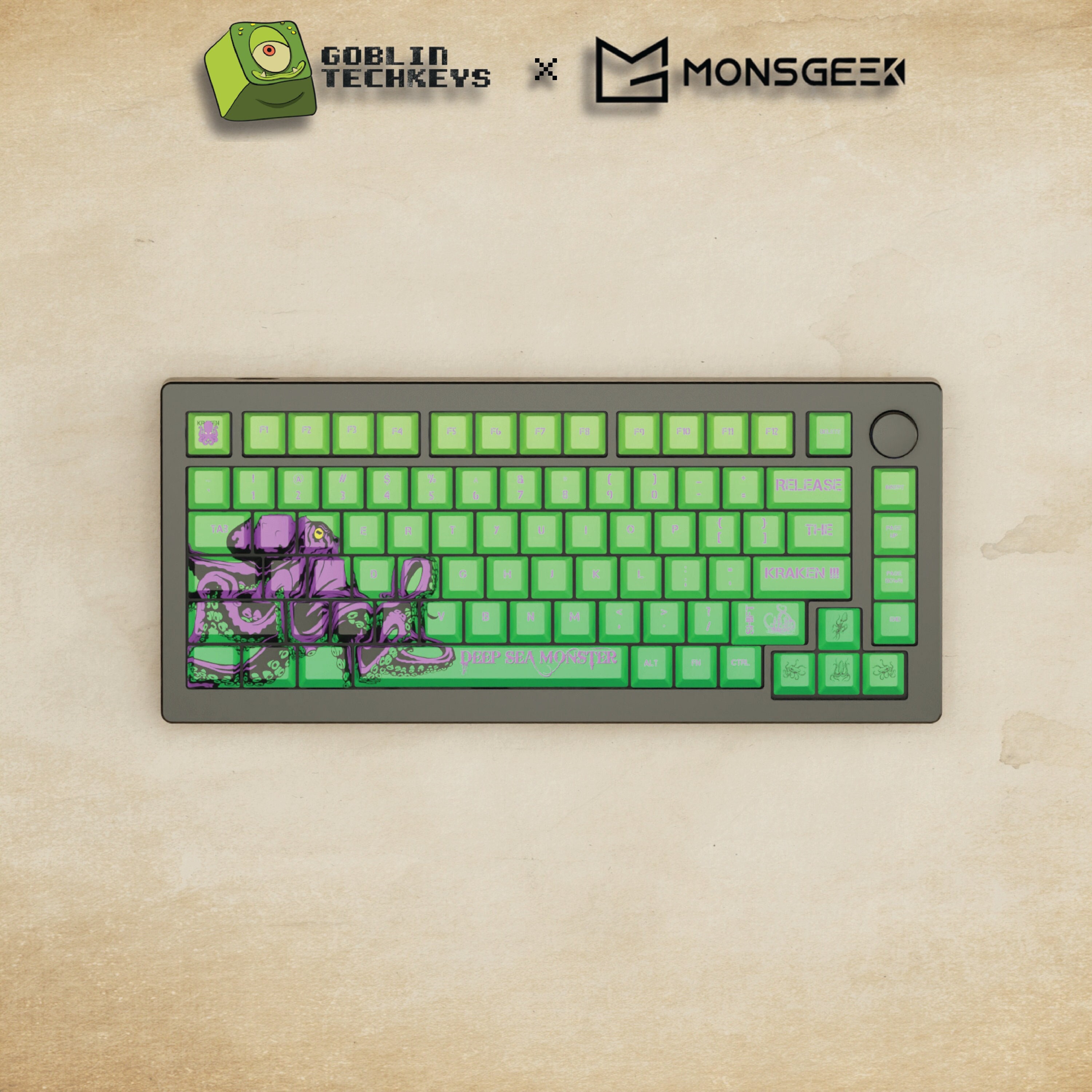 Monsgeek M1W | 75%  Kraken Keyboard | Aluminum Keyboard | RGB | Custom Keyboard | Hot-Swappable | For MAC & Win | Wireless