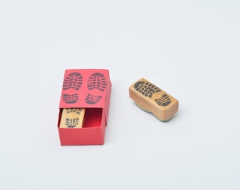 Step by step  Hand carved rubber stamp set - Gift for Friends