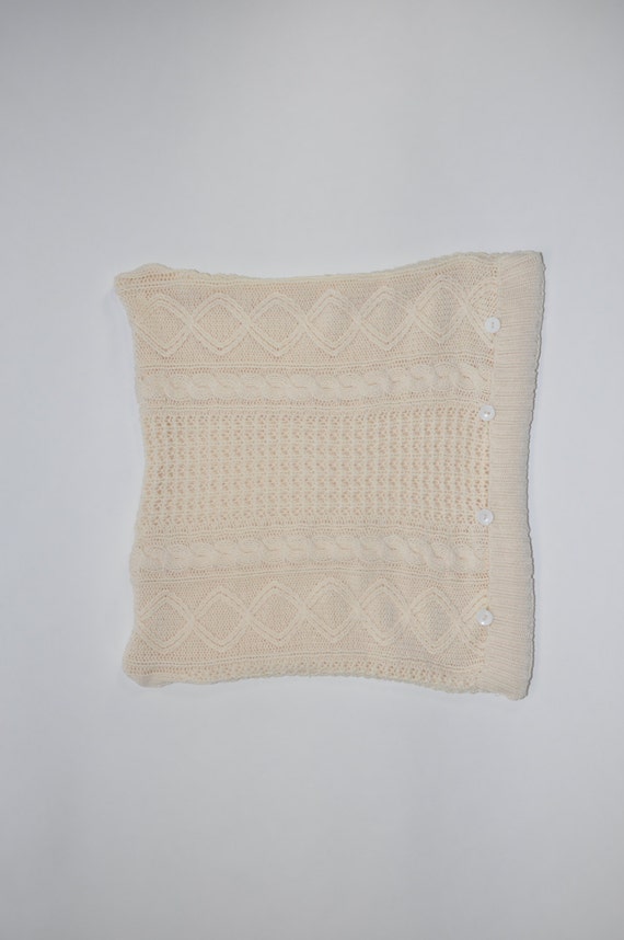 20in Cable Knit Pillow Cover Ivory Sweater Pillowcase Etsy