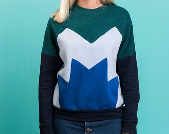 Zigzag handmade sweatshirt