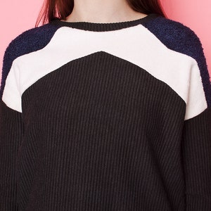 Geometric handmade sweatshirt. Minimal style image 2