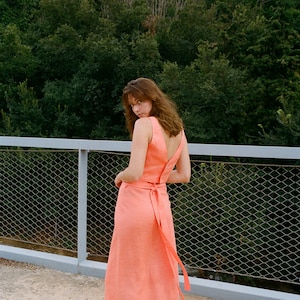 Peach wrap skirt image 4