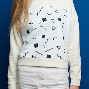 Squiggle white handmade sweatshirt image 1