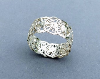 Silver Plated Recycled Watch Cog Ring