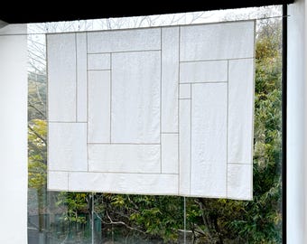 リネンのポジャギカーテン：韓国のパッチワークのれん - Etsy 日本