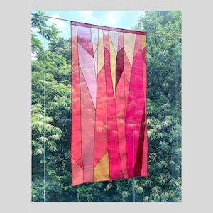 Modernized Korean traditional Pojagi curtain/ shade/ divider/ tapestry - Custom-made available (Bojagi, Jogakbo space decor)