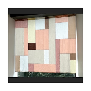 ポジャギパッチワークカーテン：リネンコットン、韓国の本物の技術、サイズ/色/パターンをカスタマイズ可能