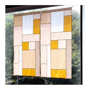 ポジャギパッチワークカーテン：リネンコットン、韓国の本物の技術、サイズ/色/パターンをカスタマイズ可能