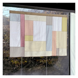 Pojagi Patchwork Curtain: LinenCotton, Korean Authentic Skills, Customizable Size/Color/Pattern