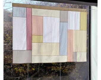 Pojagi-patchworkgordijn: linnenkatoen, Koreaanse authentieke vaardigheden, aanpasbare maat/kleur/patroon
