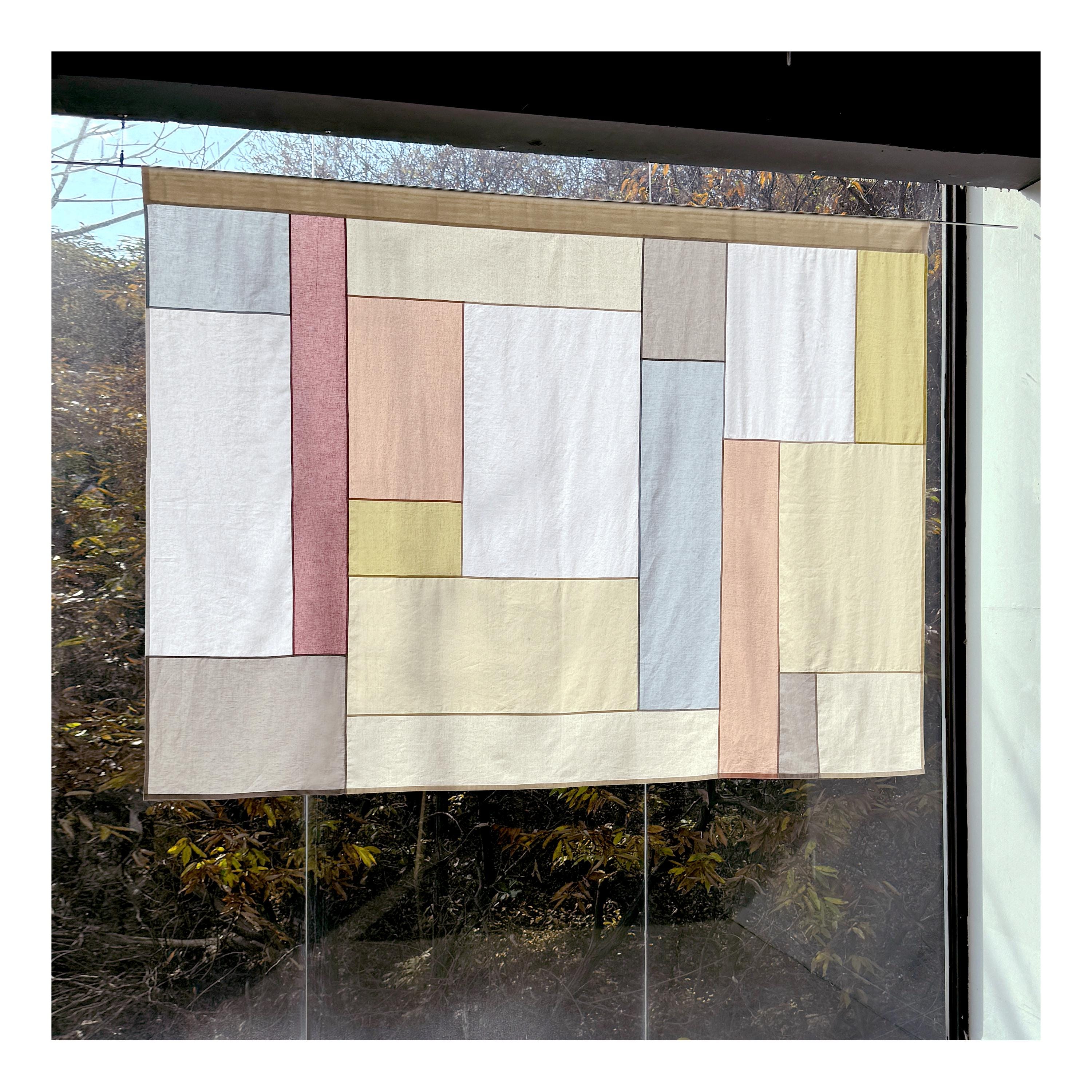 Pojagi Patchwork Curtain: Linencotton, Korean Authentic Skills