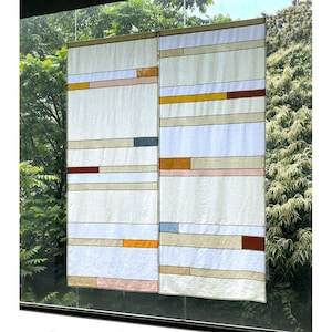 Modernized Korean traditional Pojagi curtain/ shade/ divider/ tapestry, custom-made available.(Bojagi, Jogakbo)