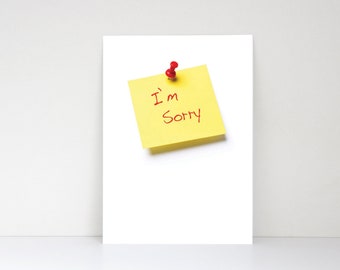 Printable Card for Apology Card, I’m Sorry Card, Make Up, Sincere Apology, Forgive Me Card, 5x7 or 8.5x5.5 Card, Instant Download