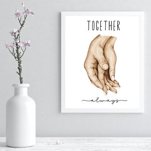 PRINTABLE Romantic Wall Art, Decorative Wall Art, Couples Poster, Wedding Anniversary Valentine Gift Digital Print Download