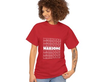 Mahjong, Unisex Cotton Tee, Mahjong Game T-shirt, Show your love of the Game, Mahjong Classic Game, T-shirt, colors and sizes vary