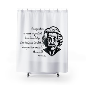 Pode incluir: Ilustração em preto e branco de Albert Einstein com uma citação sobre a imaginação ser mais importante do que o conhecimento. A citação diz: "A imaginação é mais importante do que o conhecimento. O conhecimento é limitado. A imaginação abrange o mundo." - Albert Einstein -