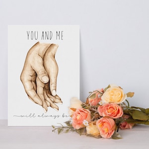 Afdrukbare kaart voor vrouw, man, vriendin of vriend, romantische Valentijns- of jubileumkaart, 5x7 of 8,5x5,5-kaart, directe download