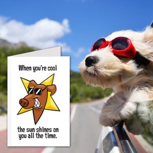 Tarjeta divertida imprimible para amigos peludos, perros, mascotas, genial, encantador, divertido, amistad, relación, tarjeta 5x7 o 8.5x5.5, descarga instantánea