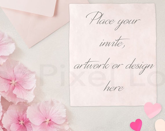 Styled Stock Photography Wedding Stationery Mockup Modern Foral And
