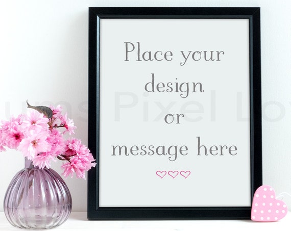 Black Frame Mockup Styled Stock Photography Mock Up