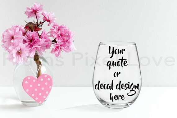 Wine Glass Mockup Styled Stock Wine Glass Image Mock