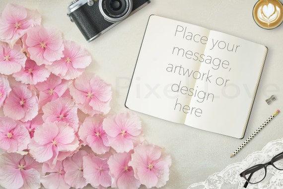 Desktop Flatlay Mockup Styled Stock Photography Mock Up Etsy