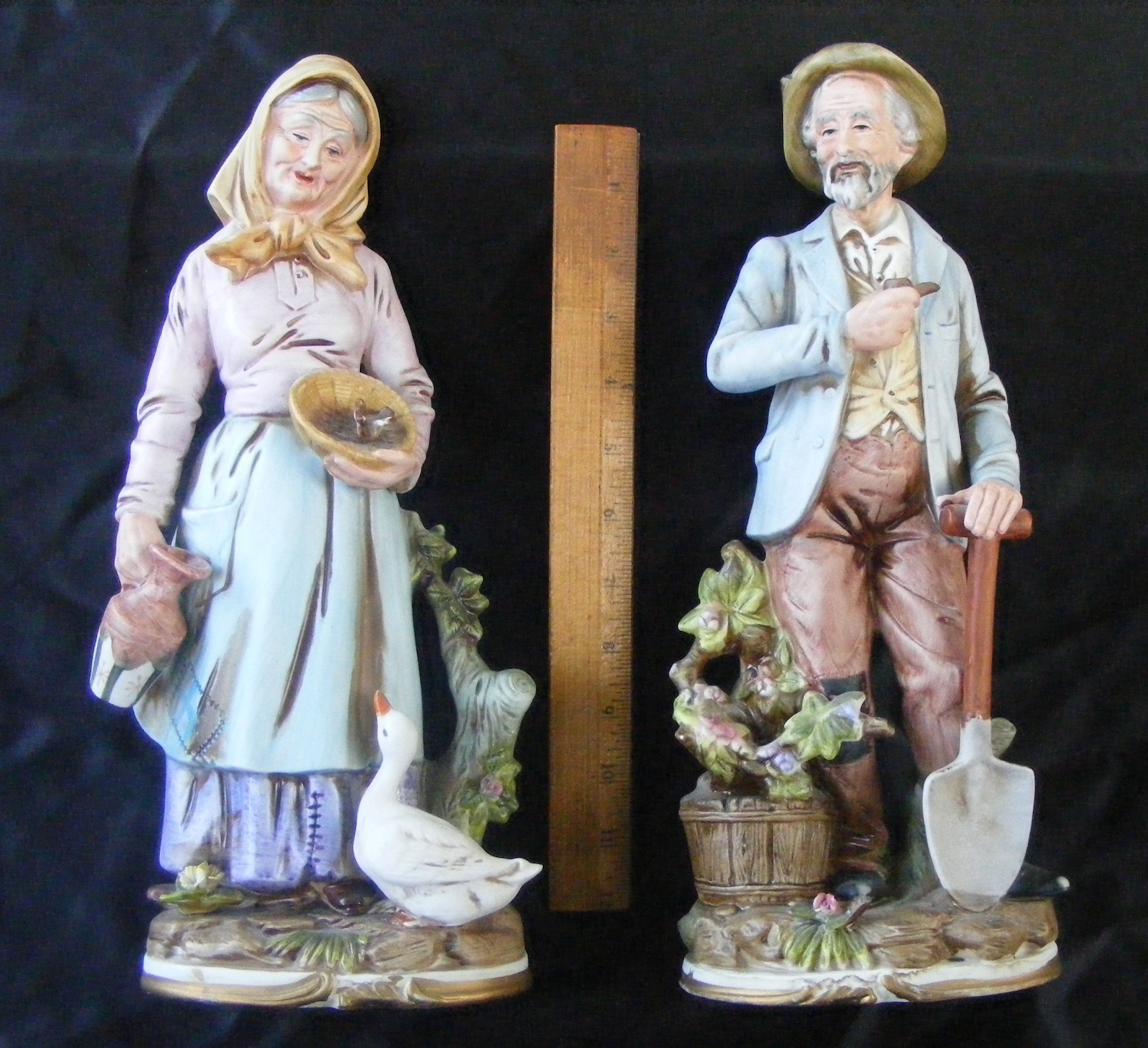 HOMCO Home Interior Decor 8816 Pair Husband & Wife Farmer Etsy