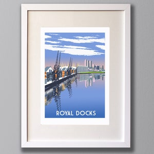 Royal Docks Giclee Print, East London Limited Edition UN FRAMED image 1