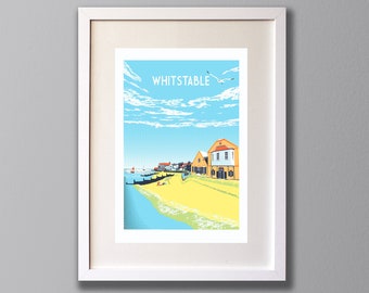 Whitstable Art Print, Travel Screen Print – A3 Limited Edition Art