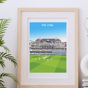 Oval Cricket Wall Art Print image 3