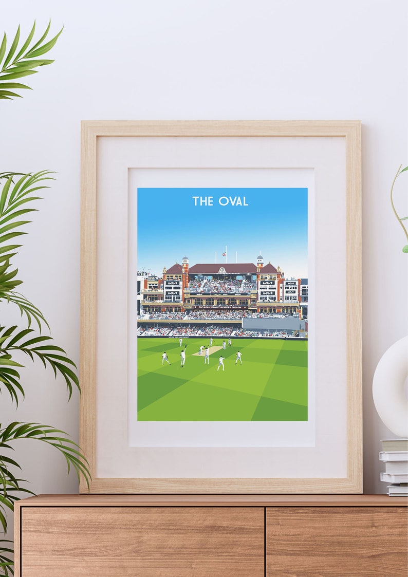 Oval Cricket Wall Art Print image 3