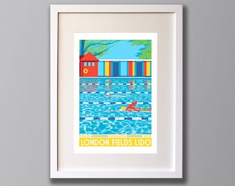 London Fields Lido - A3 Giclee print - Limited Edition - (UN)FRAMED