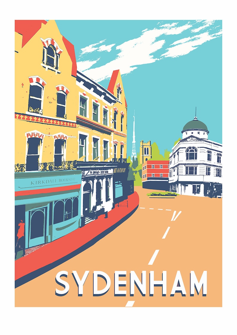 Sydenham, Limited Edition A3 Screen Print, South London UNFRAMED Art image 2