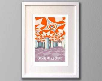 Crystal Palace Subway Art Print -  Limited Edition