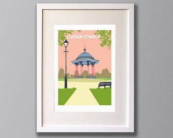 Clapham Common Bandstand - A3 Screen Print - Limited Edition - (UN) FRAMED