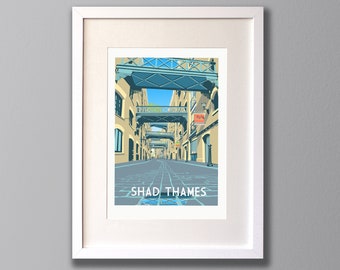 Shad Thames Art Print, Travel Poster