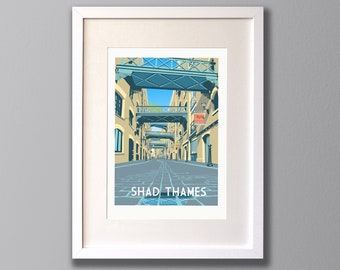 Shad Thames Art Print, Travel Poster