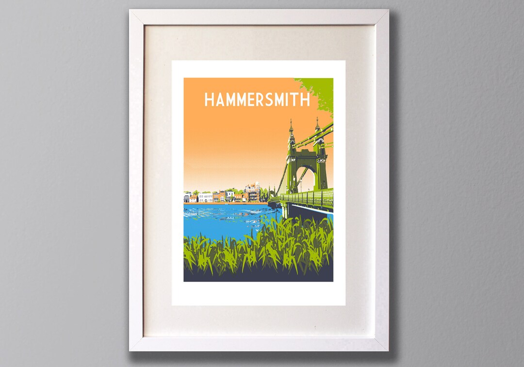 Hammersmith Art Print, London Illustration - Etsy